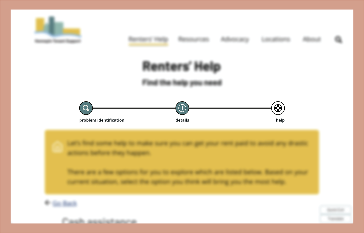 Renters’ Help Progress Bar